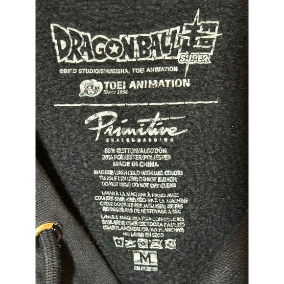 Primitive Dragon Ball Super Goku Hoodie Black Size M Anime Skate Streetwear - Picture 4 of 9